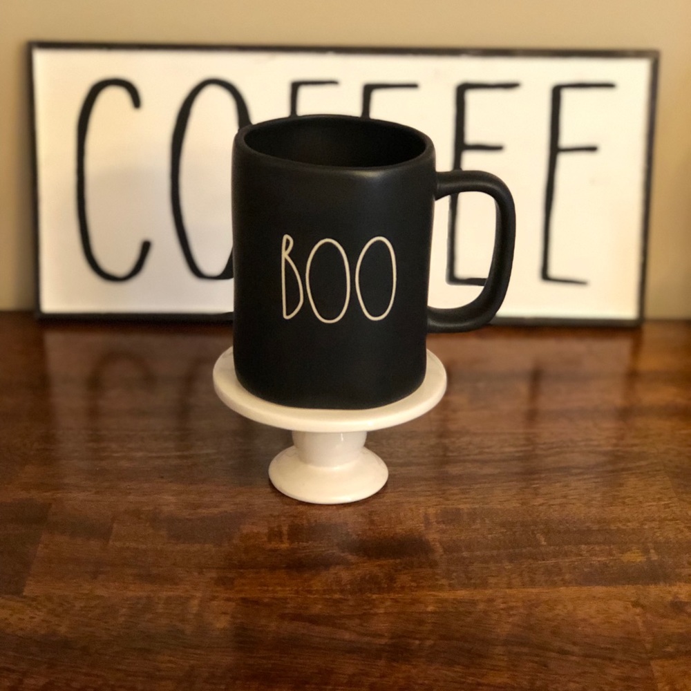 Rae Dunn black BOO mug